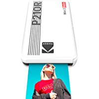 Los mejores  - Kodak Mini 2 Retro Mobiler Fotodrucker für Smartphone (iOS- Android y Bluetooth) - Blanco - 8 Hojas (54 x 86 mm…